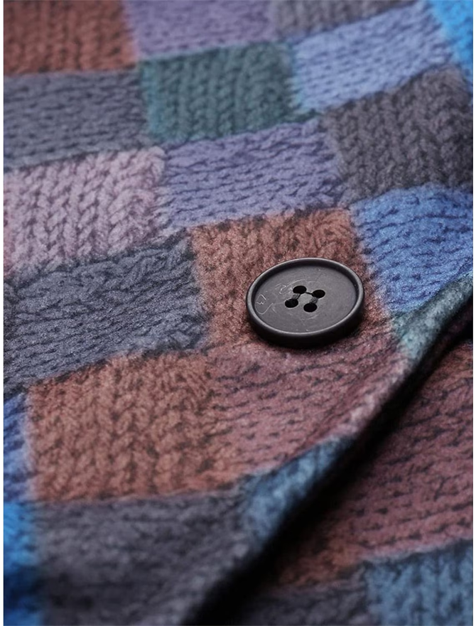 Color Block V Neck Buttoned Casual Cardigan