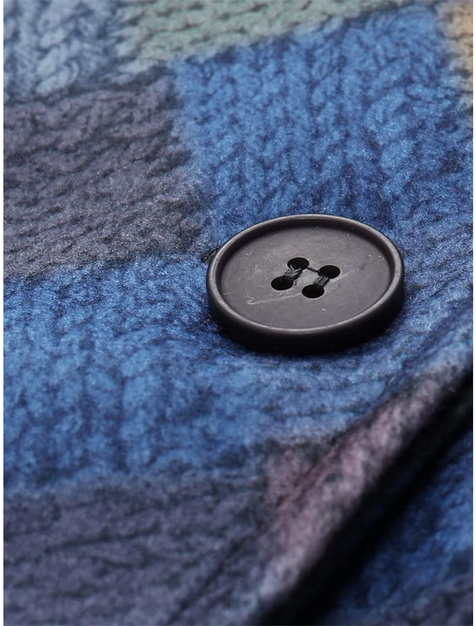 Color Block V Neck Buttoned Casual Cardigan