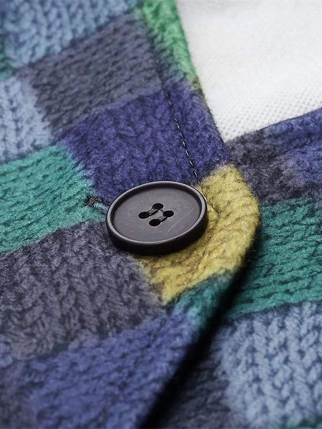 Color Block V Neck Buttoned Casual Cardigan