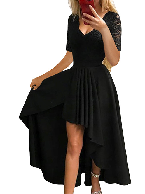 Plain Elegant Chiffon Dress With No
