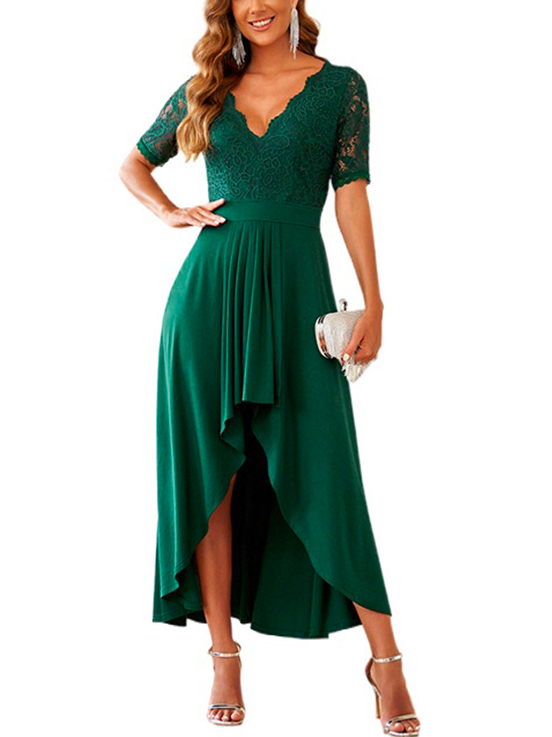 Plain Elegant Chiffon Dress With No