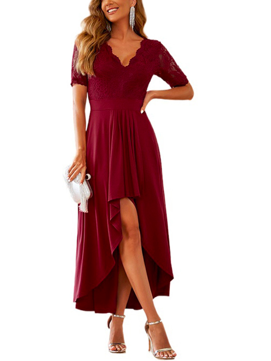 Plain Elegant Chiffon Dress With No