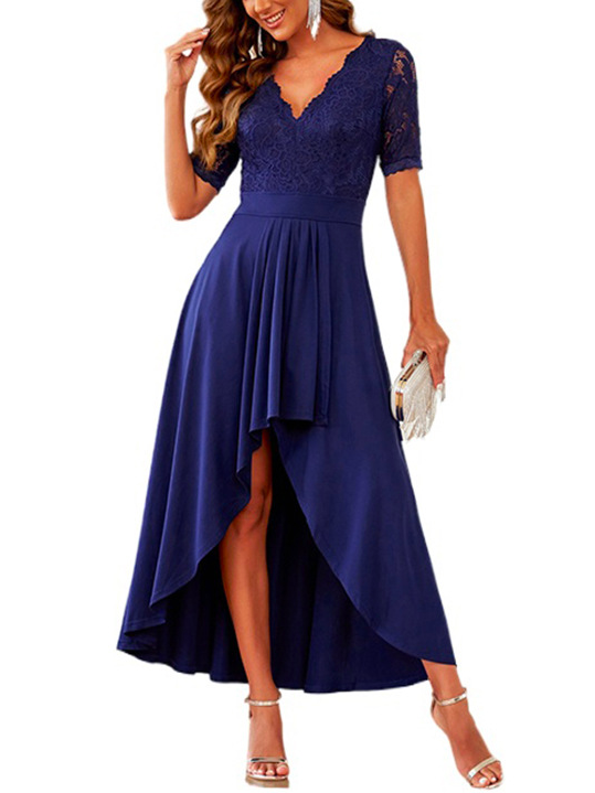 Plain Elegant Chiffon Dress With No