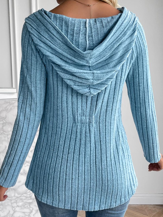 Hoodie Loose Casual Knitted Kimono
