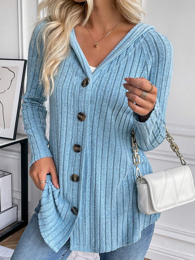 Hoodie Loose Casual Knitted Kimono