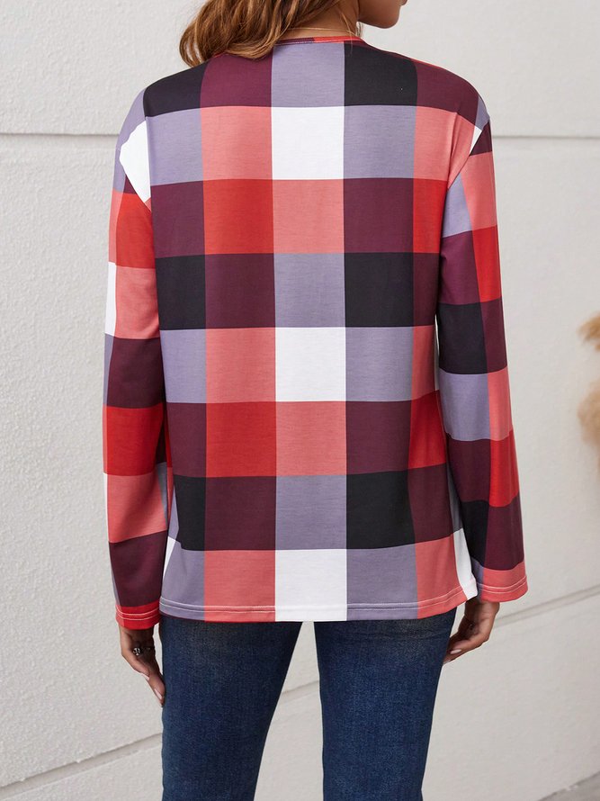 Loose Casual Plaid Shirt