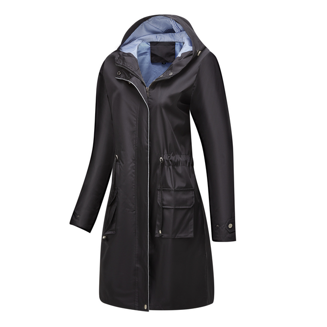 Hoodie Loose Plain Casual Trench Coat