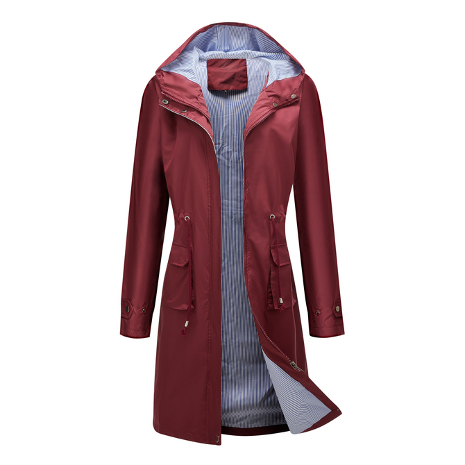 Hoodie Loose Plain Casual Trench Coat
