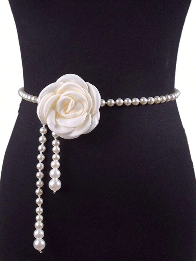Women Floral All Season Elegant Wedding Plastic Belts-image-16805057