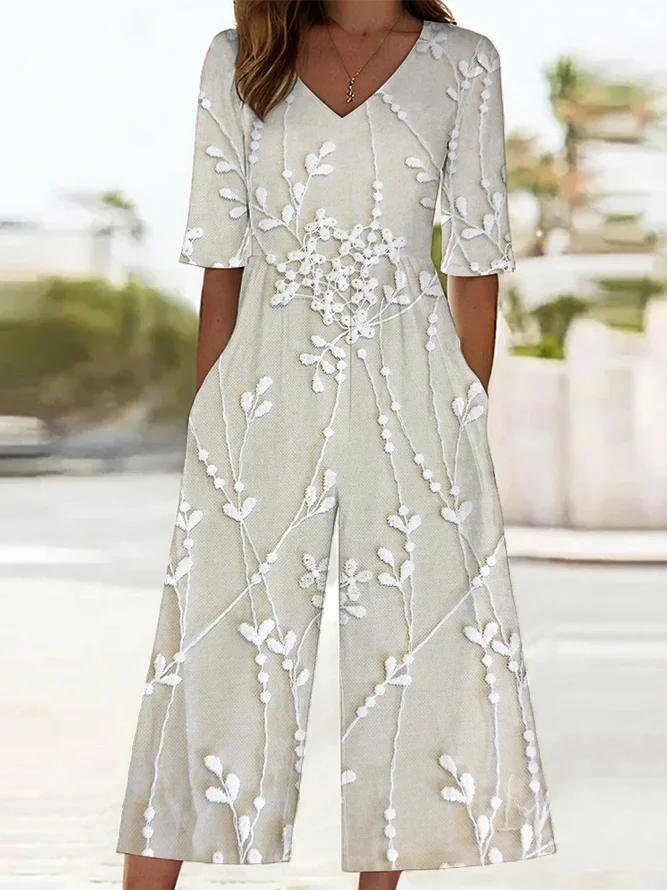 Women Floral Casual Jumpsuits-image-16736722