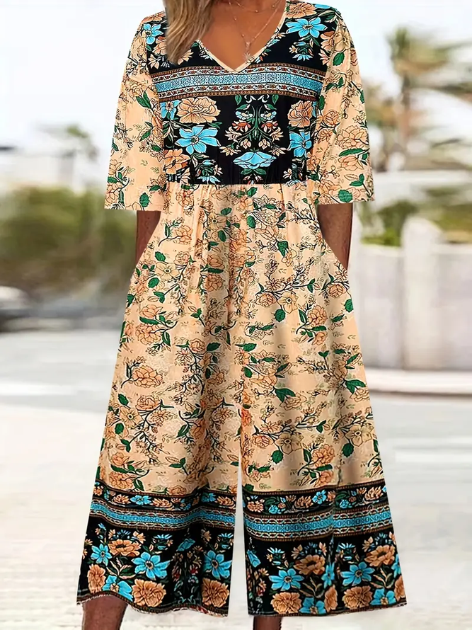 Women Floral Casual Jumpsuits-image-16745600