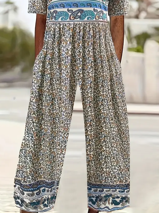 Side view of Women Floral Casual Jumpsuits