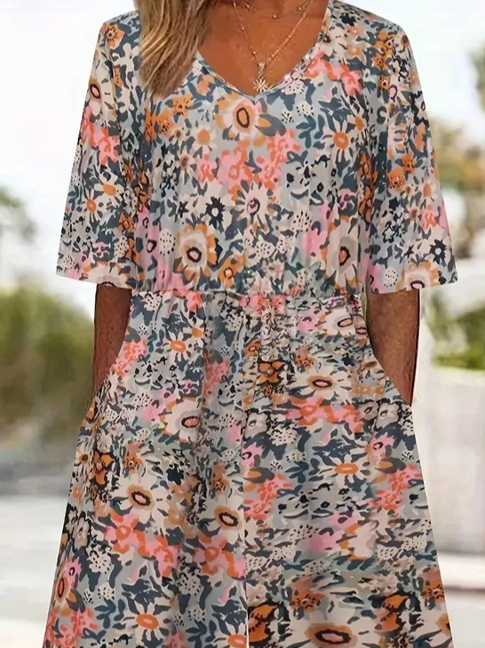Side view of Women Floral Casual Jumpsuits