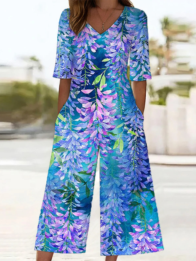 Women Floral Casual Jumpsuits-image-16769778