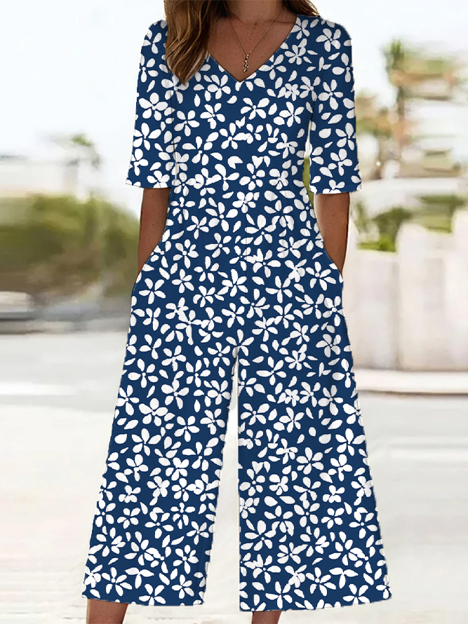 Women Floral Casual Jumpsuits-image-16775552