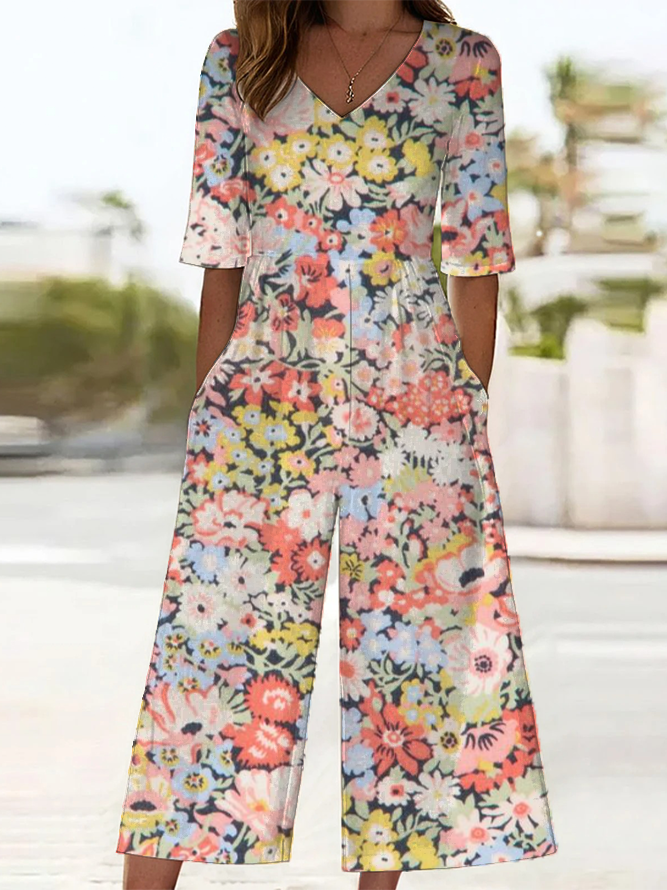 Women Floral Casual Jumpsuits-image-16769722
