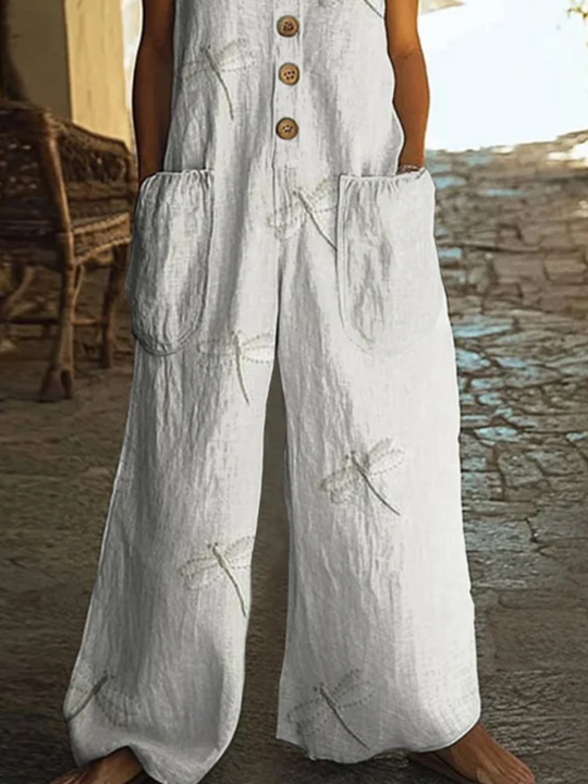 Side view of Women Dragonfly Casual Jumpsuits