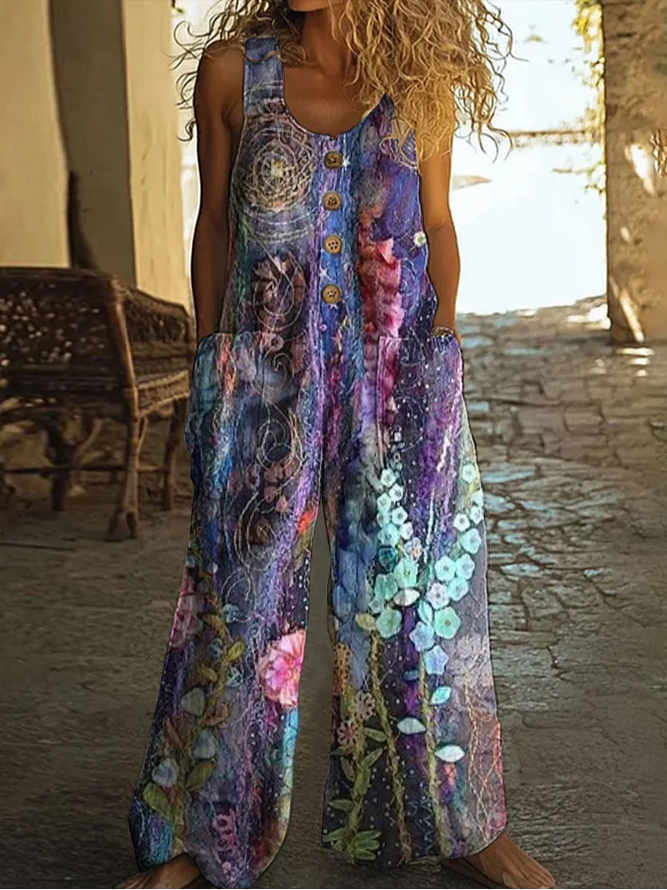 Women Floral Casual Jumpsuits-image-16775708