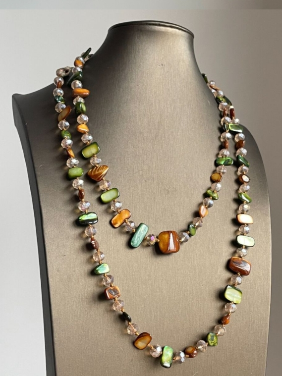 Color Block Western Style All Season Beading Daily Vintage Style Natural Stone Chain Necklaces Necklaces for Women-image-16795864