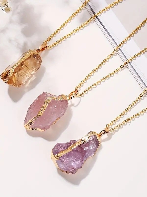 Women Sexy Color Block All Season Hollow out Together Chain Necklaces Crystal Necklaces-image-16798348