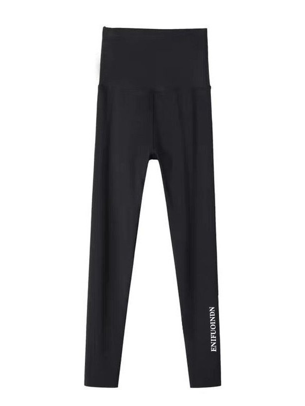 Side view of Women Plain Casual Long Slim Fit Pants All Season Leggings