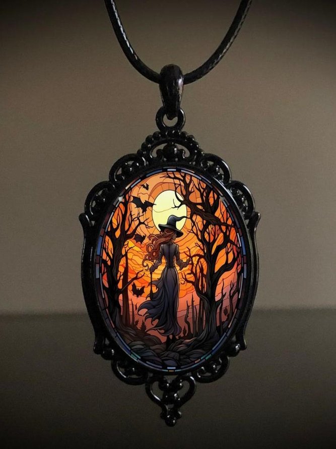 Women Animal Art All Season Distressed Holiday Metal Halloween Pendant Necklaces Necklaces-image-16864468