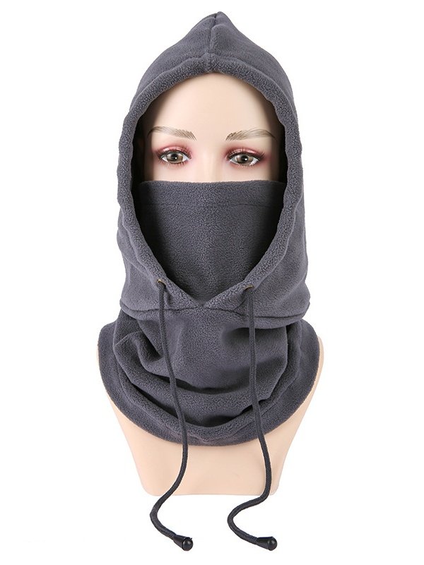 Side view of Women Sports Plain All Season Polyester Split Joint Commuting Regular Hood Hats