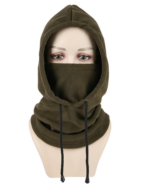 Side view of Women Sports Plain All Season Polyester Split Joint Commuting Regular Hood Hats