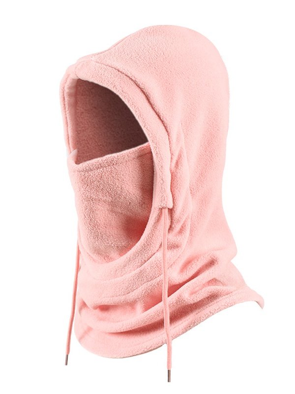 Side view of Women Sports Plain All Season Polyester Split Joint Commuting Regular Hood Hats