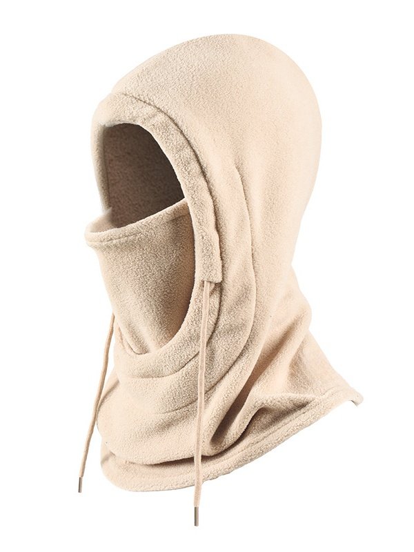 Side view of Women Sports Plain All Season Polyester Split Joint Commuting Regular Hood Hats
