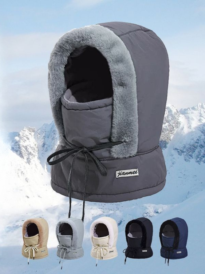 Women Color Block Casual All Season Split Joint Heavyweight Warmth Daily Cotton-Blend Floppy Hats-image-16949123