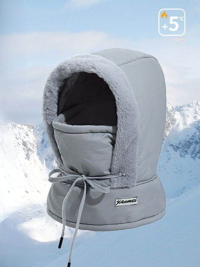 Side view of Women Color Block Casual All Season Split Joint Heavyweight Warmth Daily Cotton-Blend Floppy Hats
