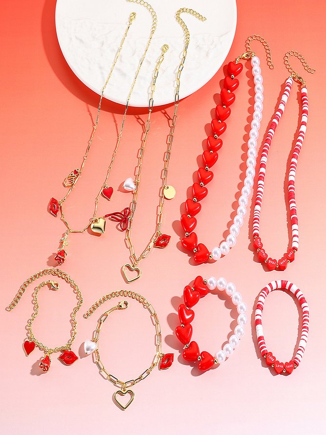Women Casual Text Letters All Season Metal Holiday Metal Valentine's Day Pendant Necklaces Necklaces-image-16999848