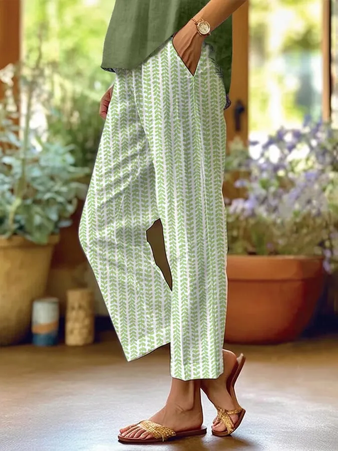 Women Abstract Casual Long Baggy Pants Spring/Fall Pants-image-17092263