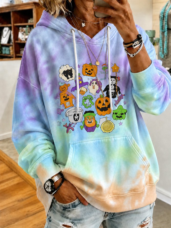 Women Cartoon Vintage Hoodie Long Sleeve Spring/Fall Hoodies-image-17150415