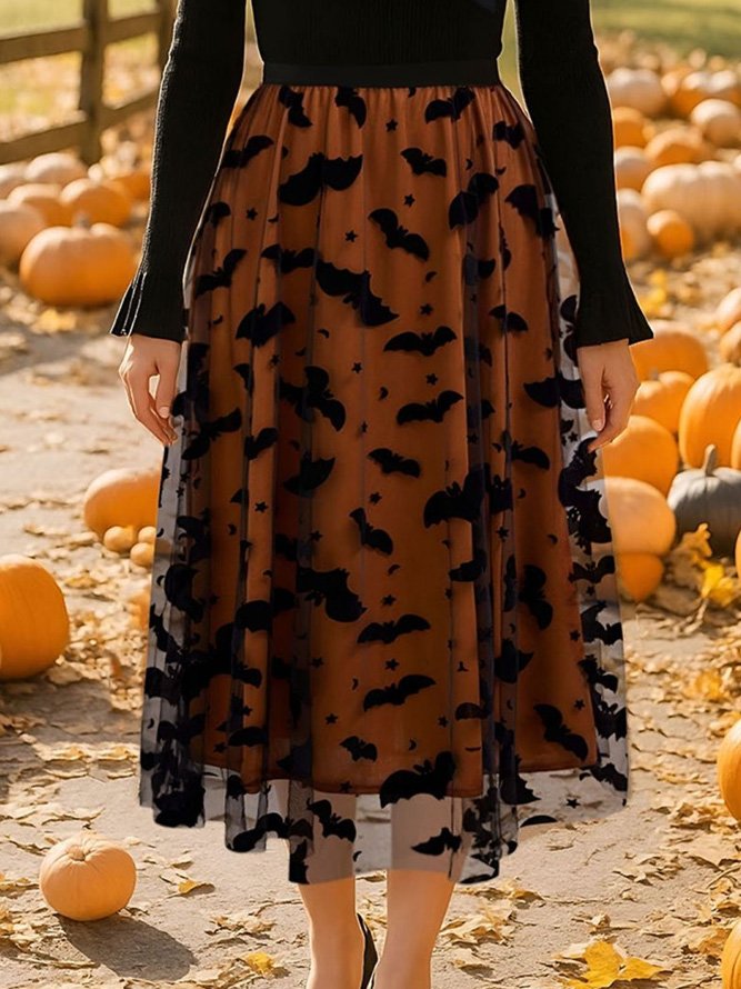Women Halloween Vintage Skirt