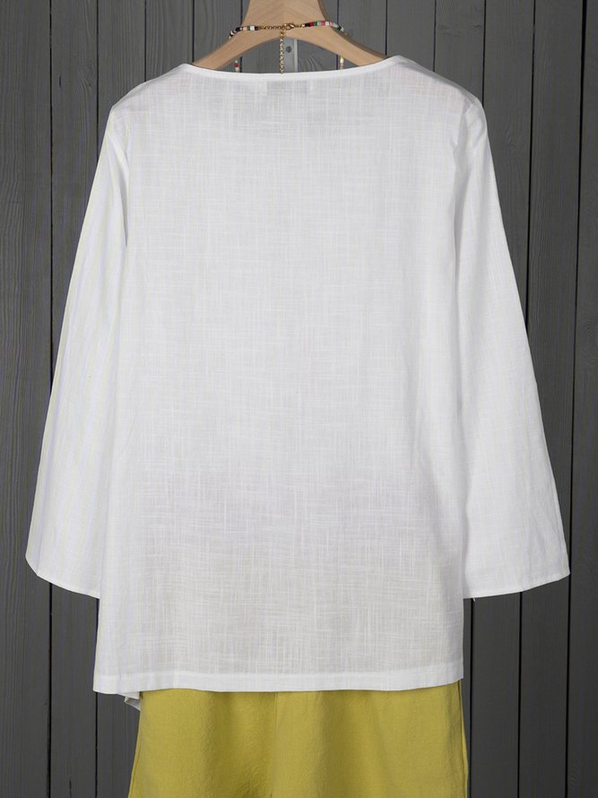 JFN Round Neck Solid Basic Tunic Top