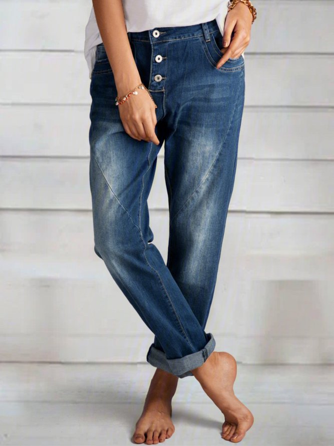 Casual Pockets Jeans