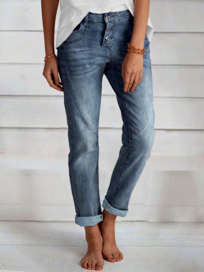 Casual Pockets Jeans