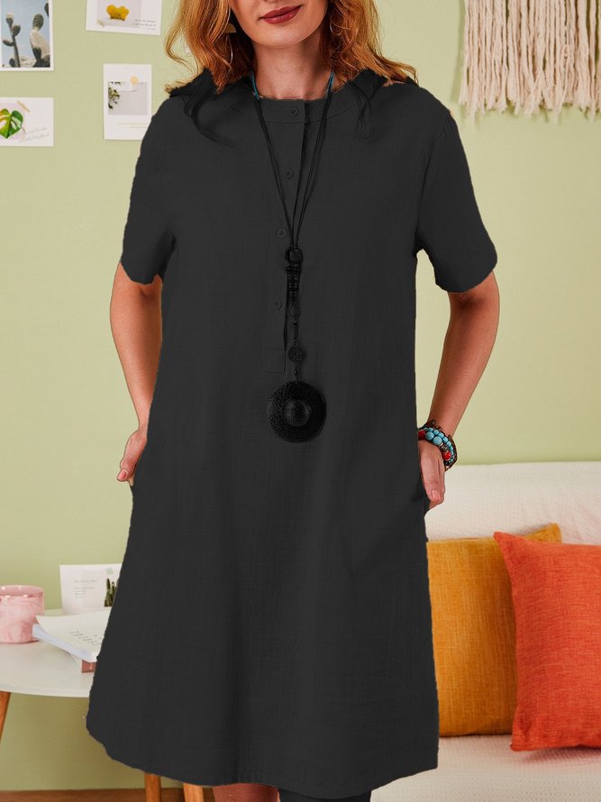 Crew Neck Casual Dresses