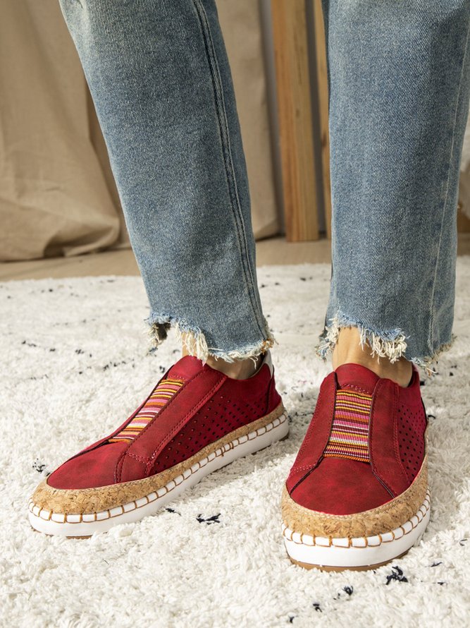 Slide Hollow-Out Round Toe Casual Women Sneakers