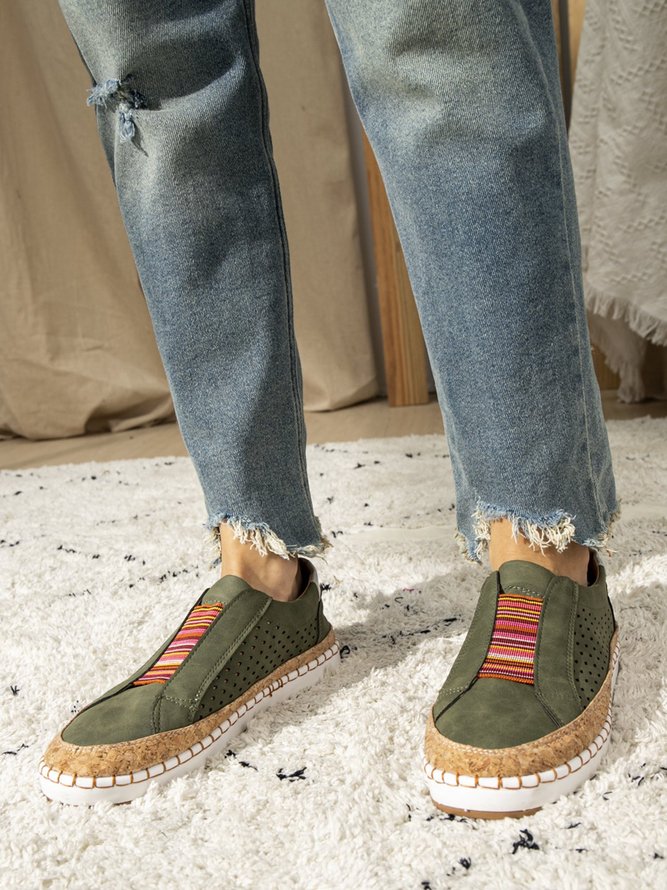 Slide Hollow-Out Round Toe Casual Women Sneakers