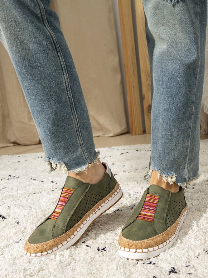 Slide Hollow-Out Round Toe Casual Women Sneakers