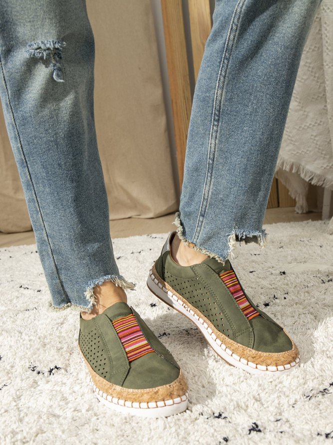 Slide Hollow-Out Round Toe Casual Women Sneakers