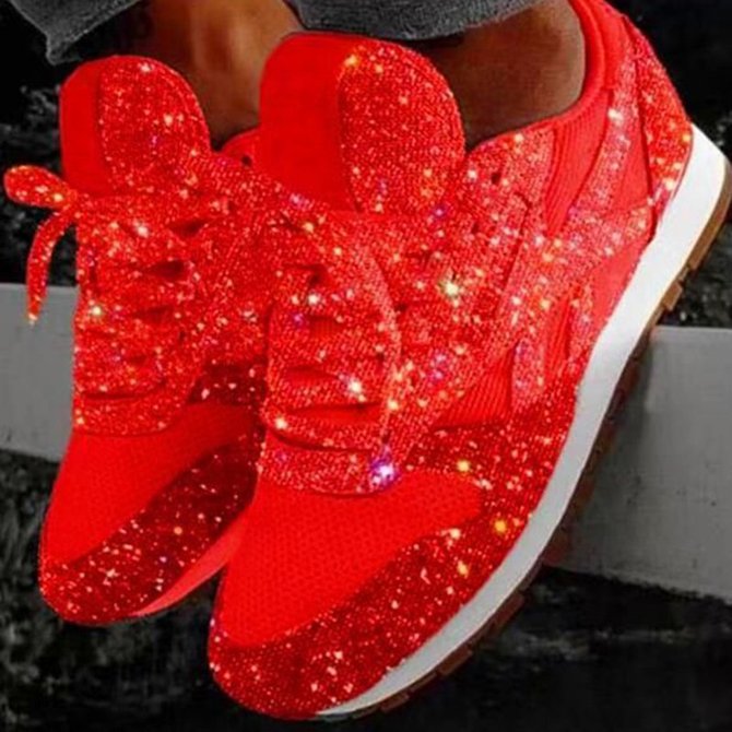 muffin rhinestone sneakers