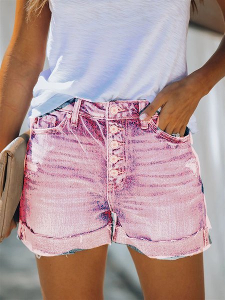 JFN Denim Pocketed Casual Shorts