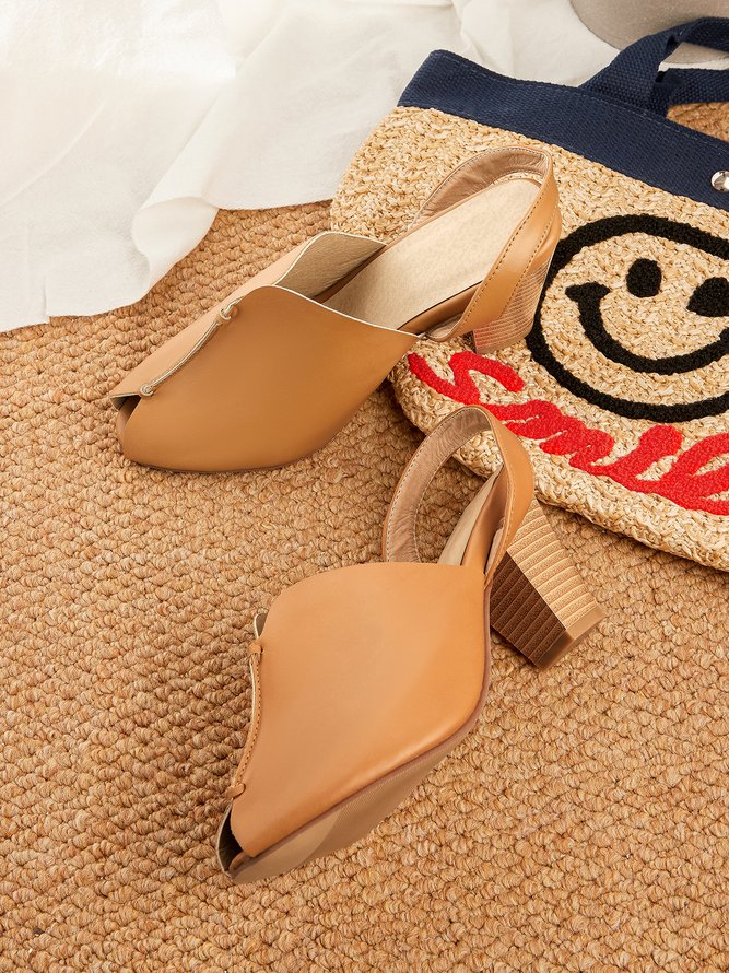 JFN  Women's Elegant Casual Peep Toe Sandals