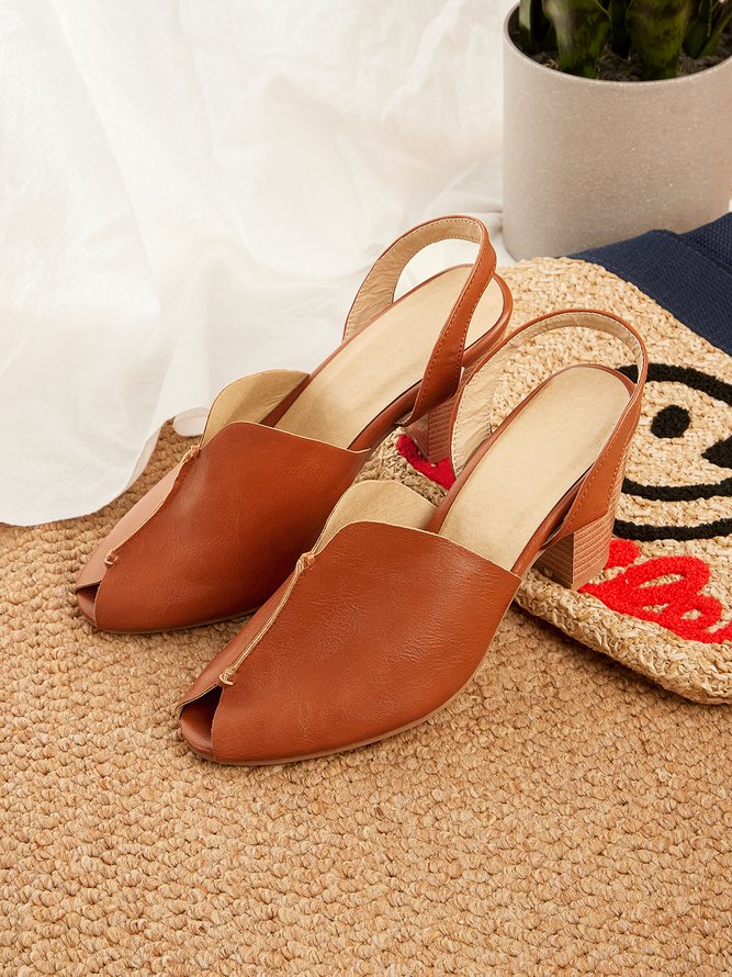 JFN  Women's Elegant Casual Peep Toe Sandals