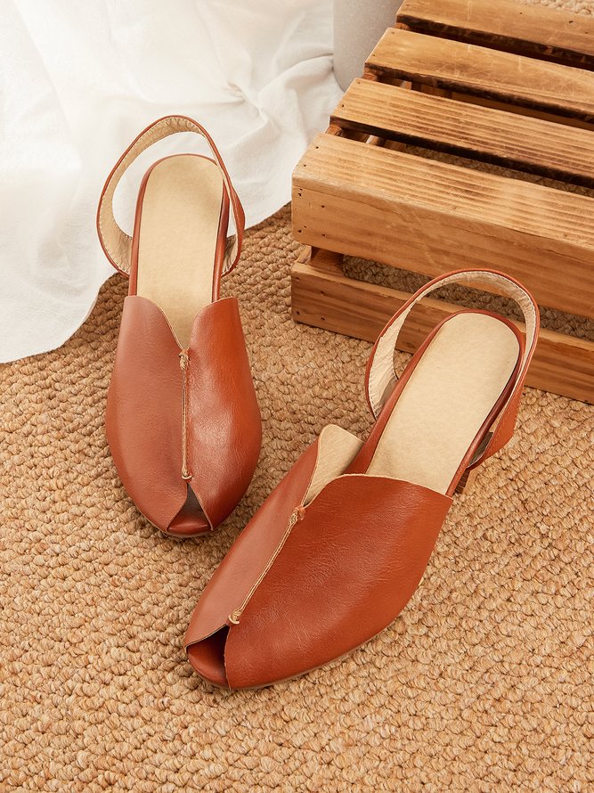 JFN  Women's Elegant Casual Peep Toe Sandals