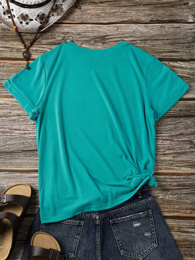 Simple Short Sleeve Cotton T-shirt